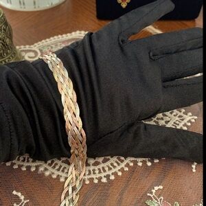 6-strand, tri-color, 925 Sterling silver bracelet